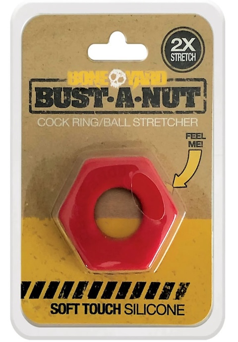 Boneyard Bust a Nut Cock Ring Red