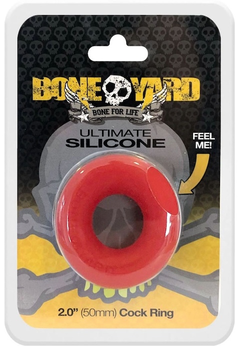 Boneyard Ultimate Silicone Cock Ring Red