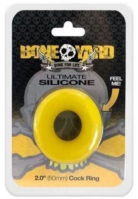 Boneyard Ultimate Silicone Cock Ring Yellow